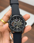 Premium Automatic Skeleton Watch for Men | Black Strap | Luxury Mechanical Timepiece